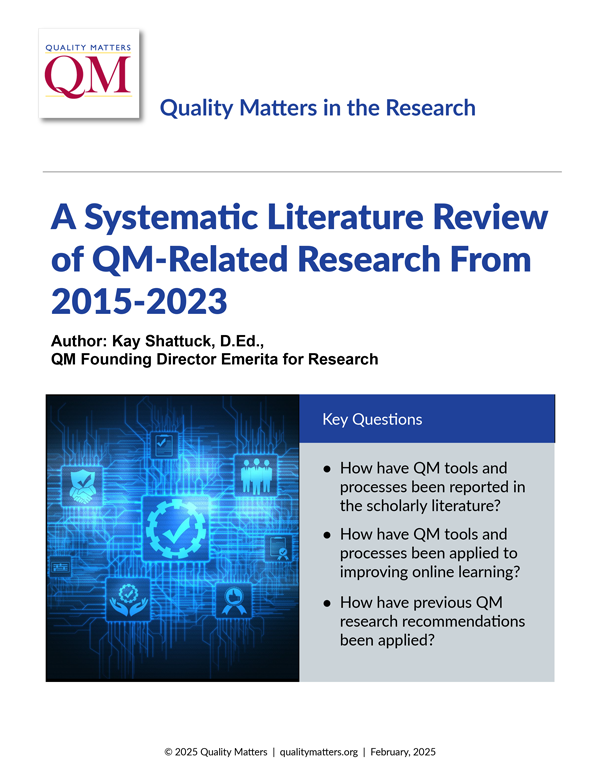 White Paper: A Systematic Literature Review of QM-Related Research From 2015-2023