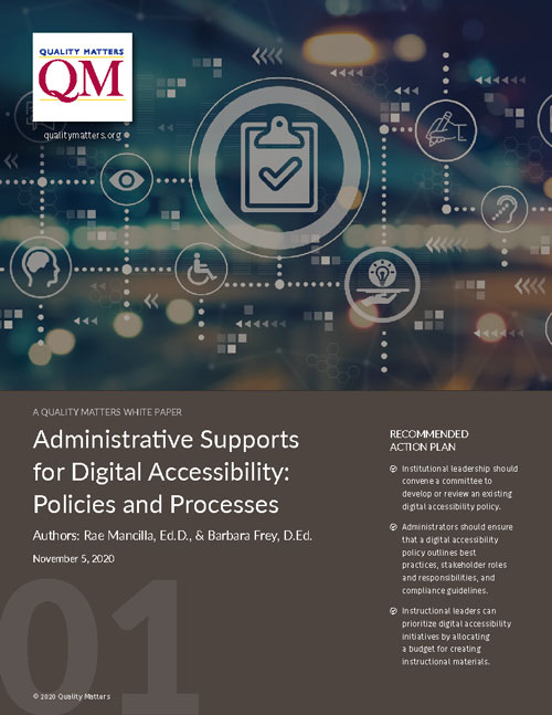 Cover of Digital Accessibility White Paper 1