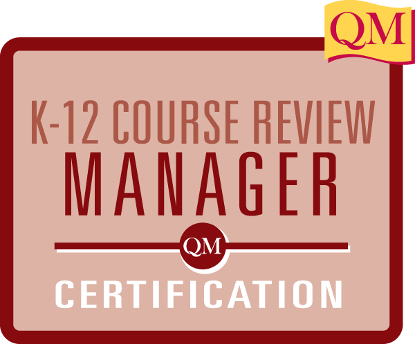 QM K-12 Course Review Manager Certification inside box