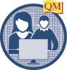 DYHC icon, two people and computer screen in a circle