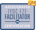 blue box with Accelerated IYOC F2F Facilitator Certification inside